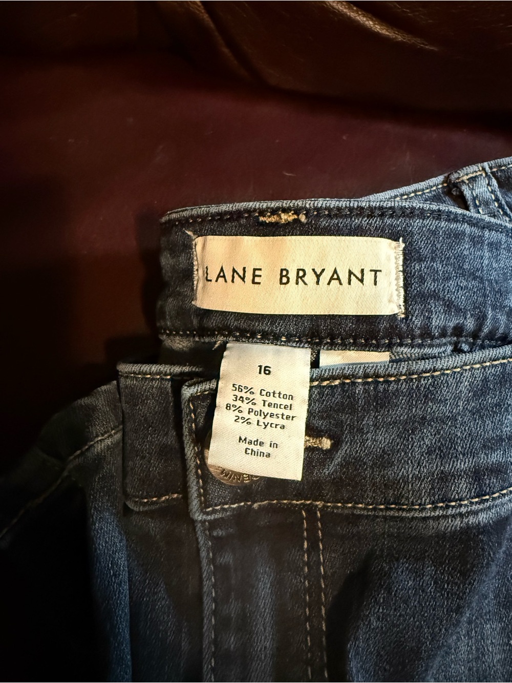 Lane Bryant Women's Dark Blue High-Rise Jeans